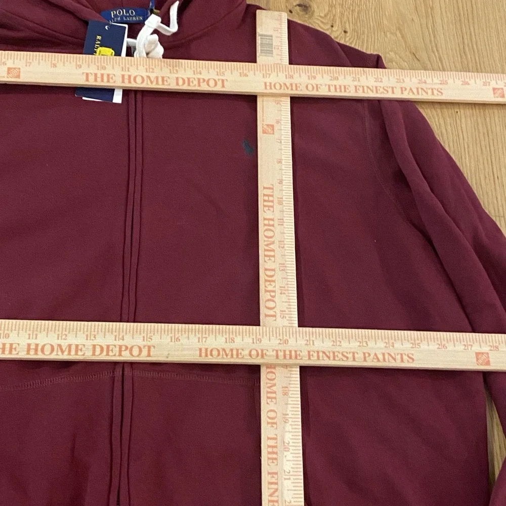 Polo Ralph Lauren Fleece‎ Full Zip Hoodie Color Red Maroon Size XXL New W/ Tags